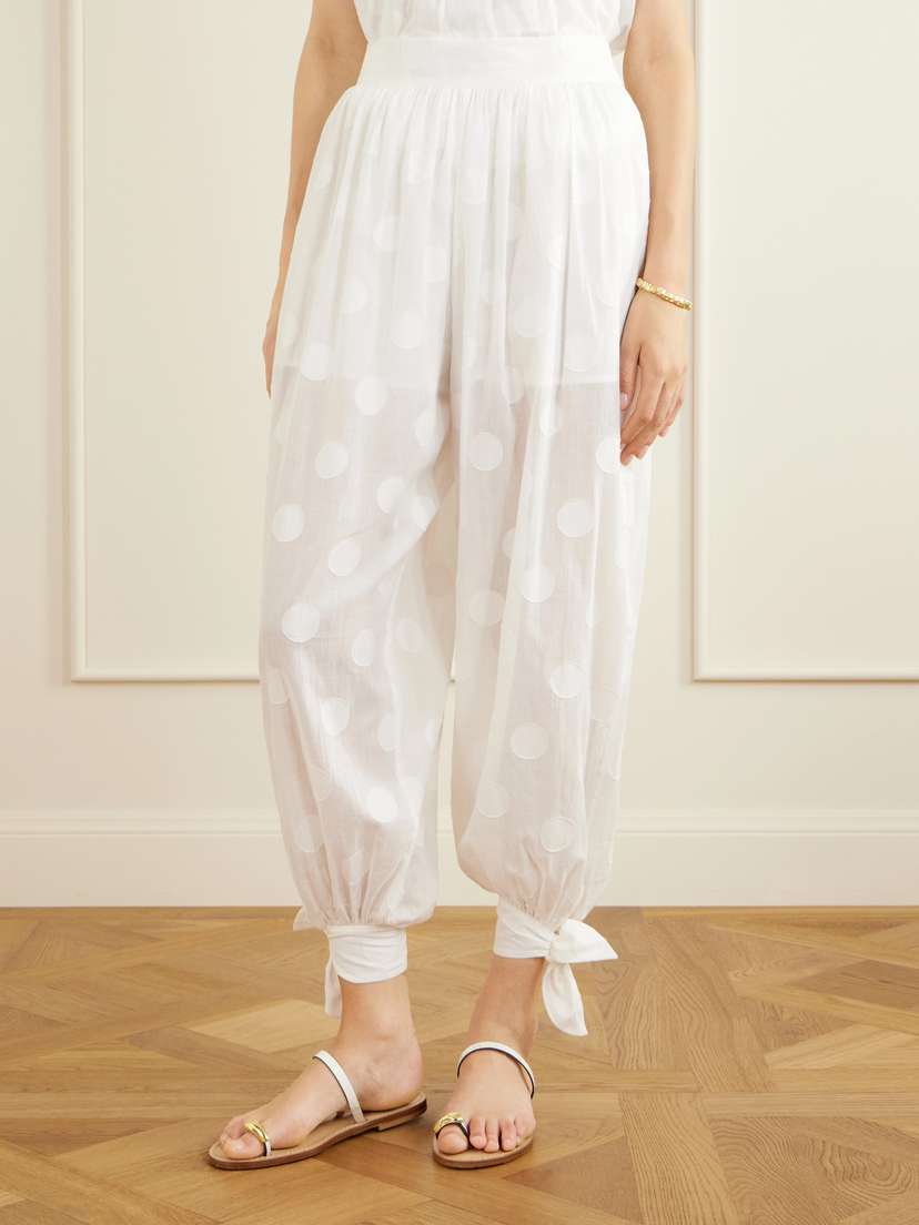 Zimmermann Solstice Knotted Polka-dot Cotton-poplin Balloon Pants | Thumbnail 3 Zimmermann Solstice Knotted Polka-dot Cotton-poplin Balloon Pants | Thumbnail 3