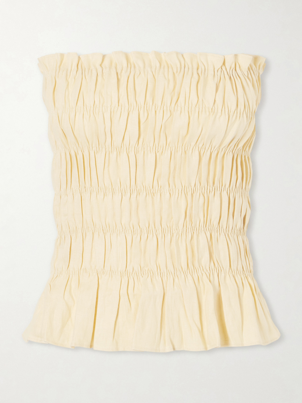 Tiera Strapless Shirred Top
