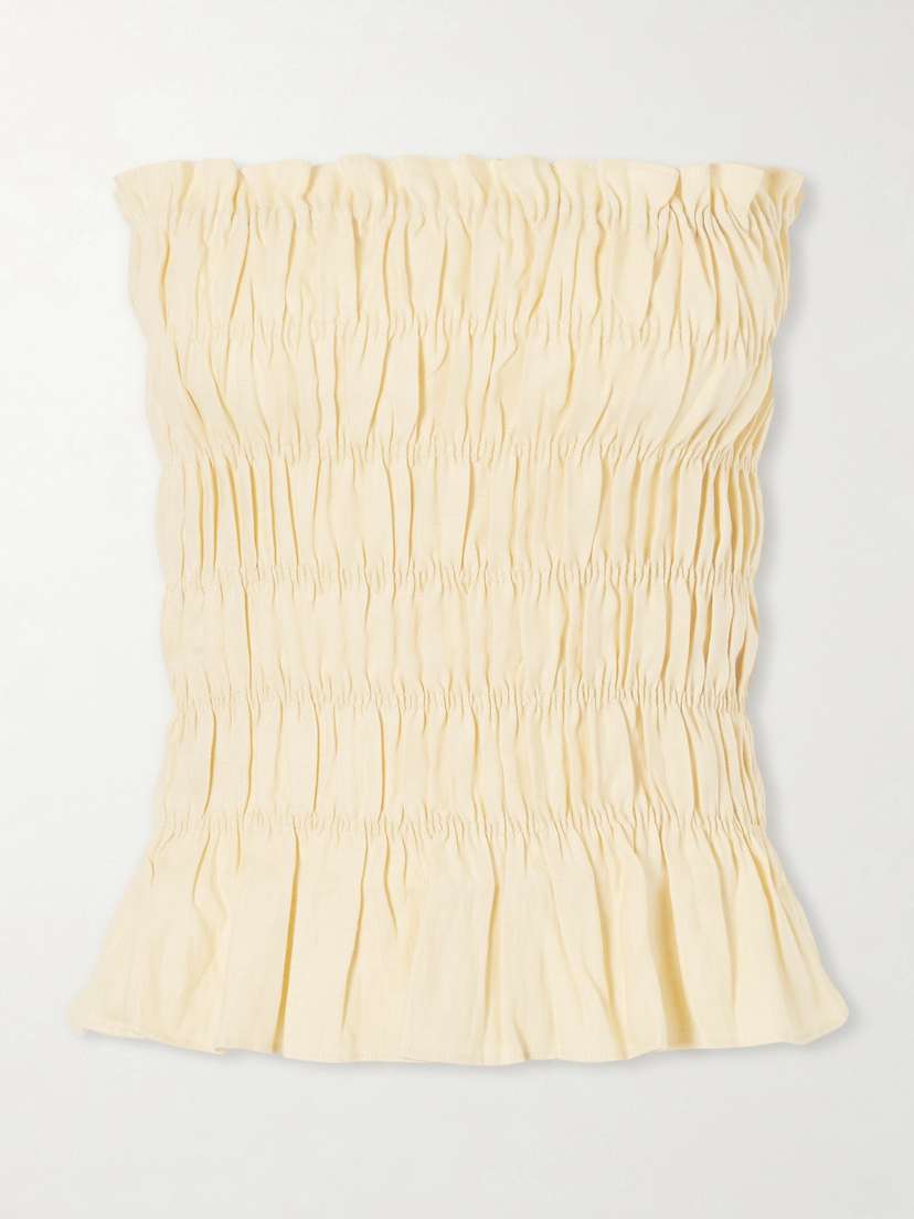 Faithfull Tiera Strapless Shirred Linen Top | Thumbnail 5 Faithfull Tiera Strapless Shirred Linen Top | Thumbnail 5
