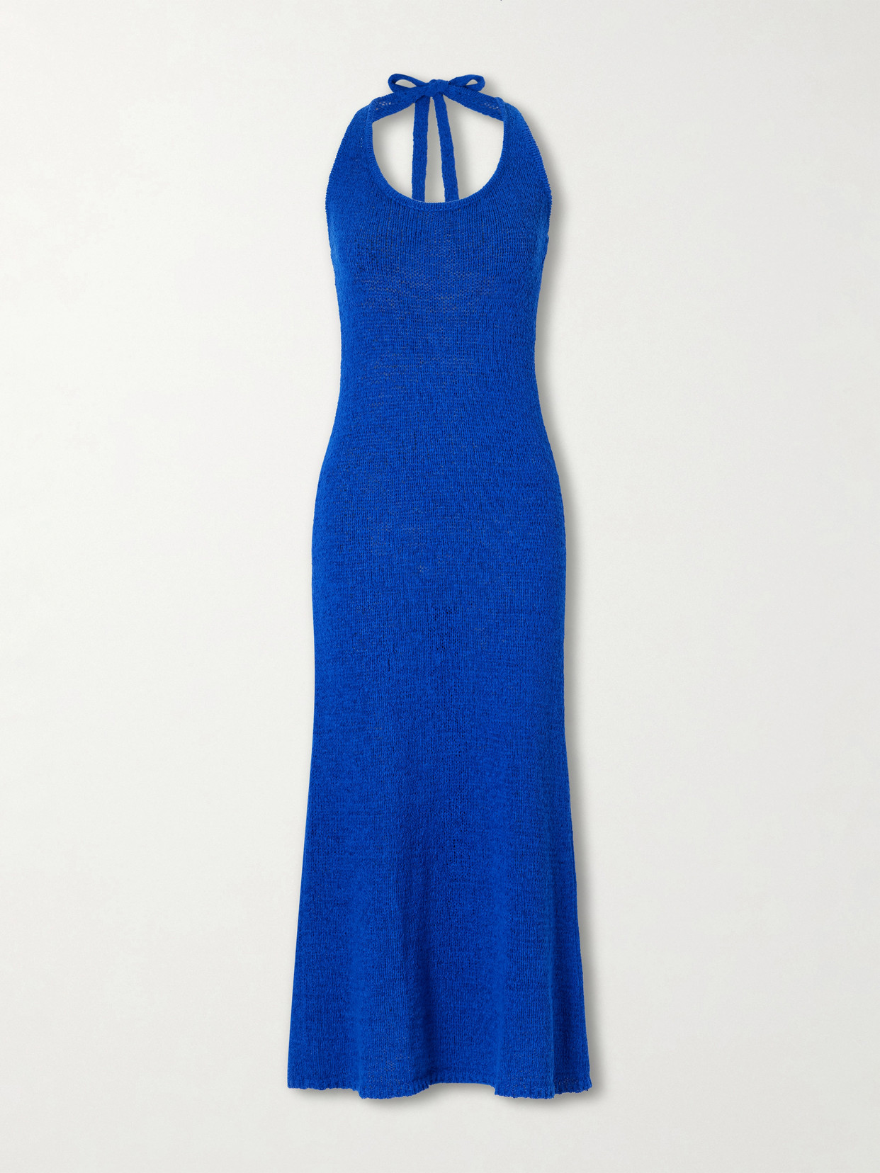 Faithfull Bianca Cotton-blend Maxi Dress In Blue