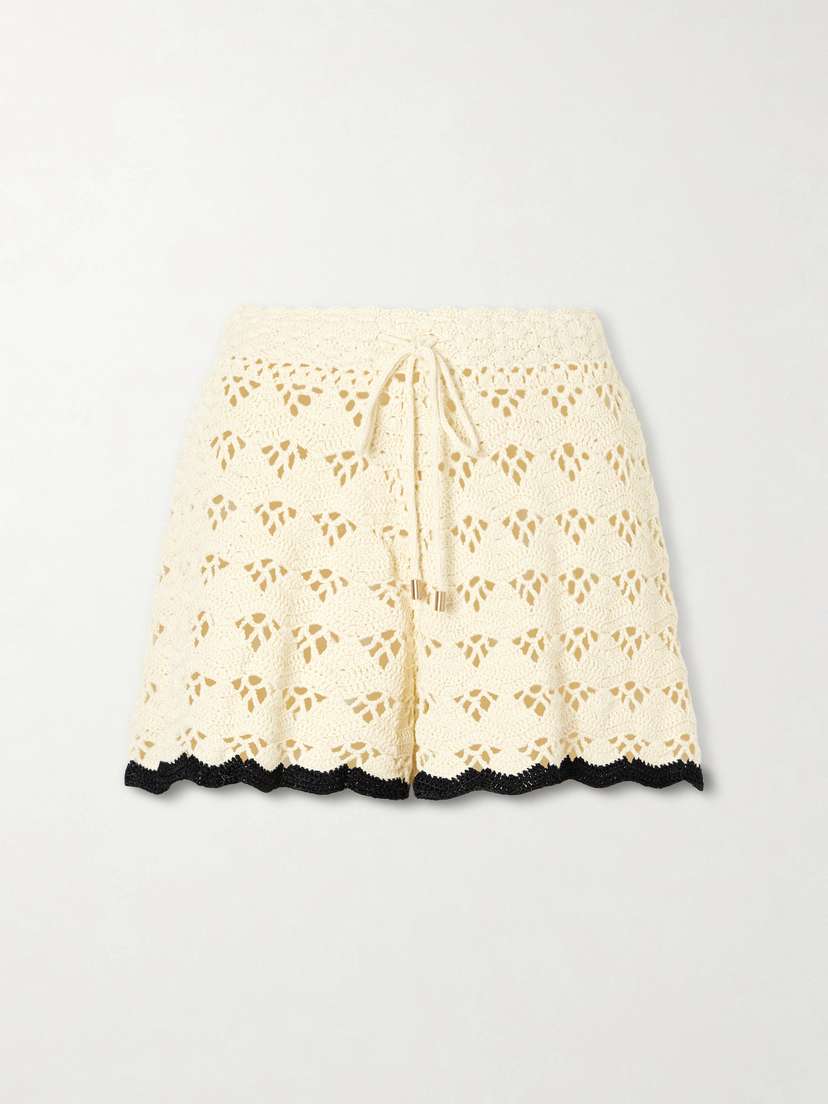 Zimmermann Aster Crochet Cotton Shorts