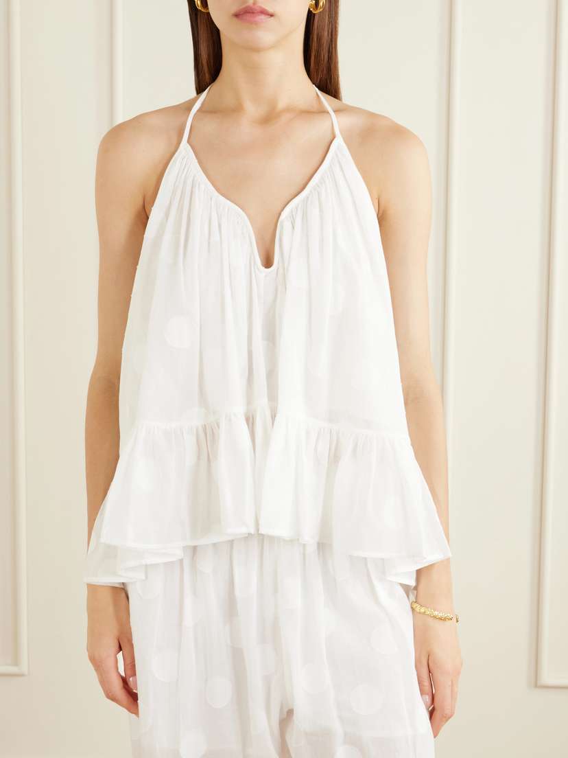 Zimmermann Solstice Embellished Polka-dot Cotton Tank | Thumbnail 3 Zimmermann Solstice Embellished Polka-dot Cotton Tank | Thumbnail 3