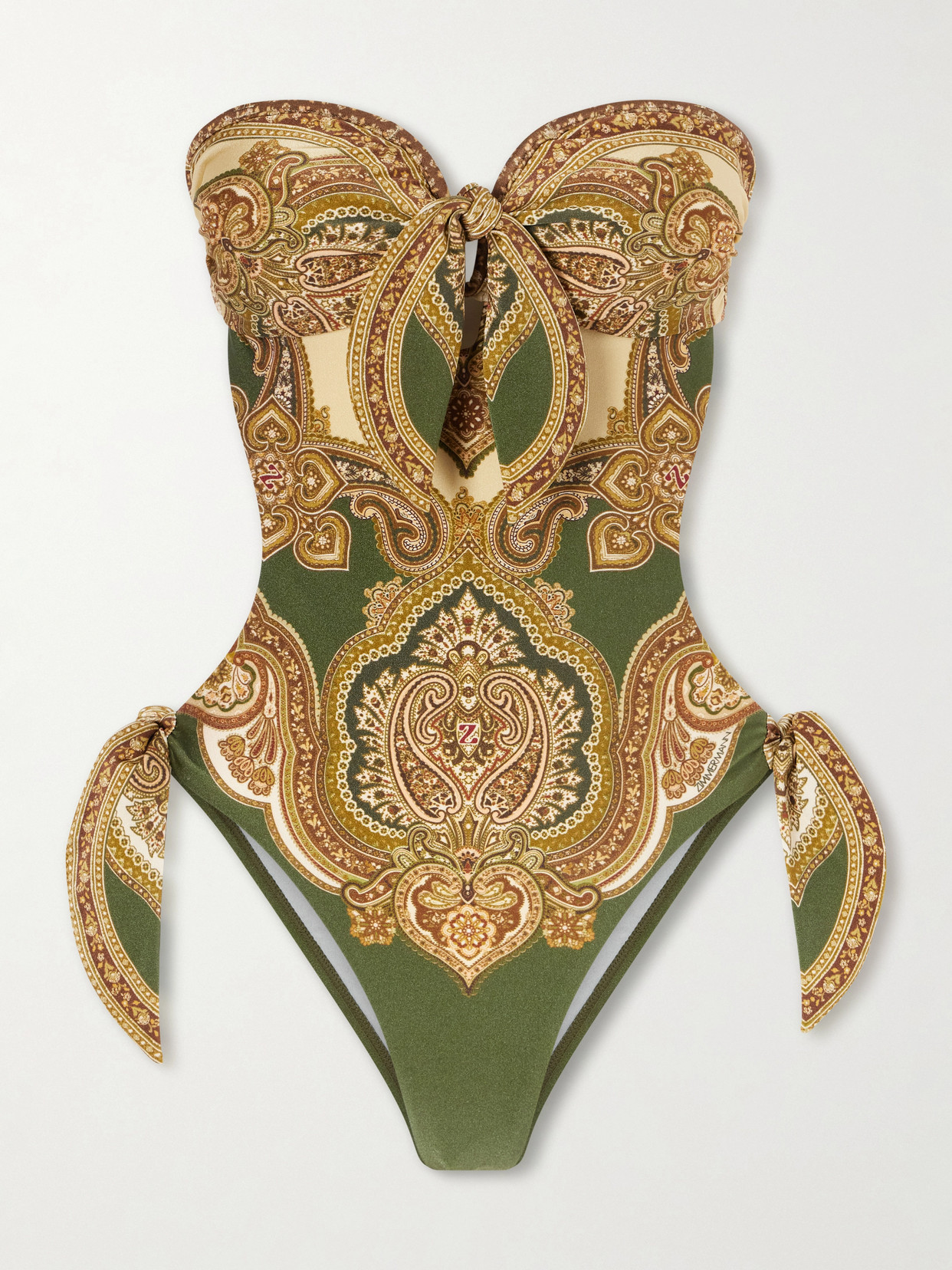 Zimmermann Mahon Printed Swimsuit In Green