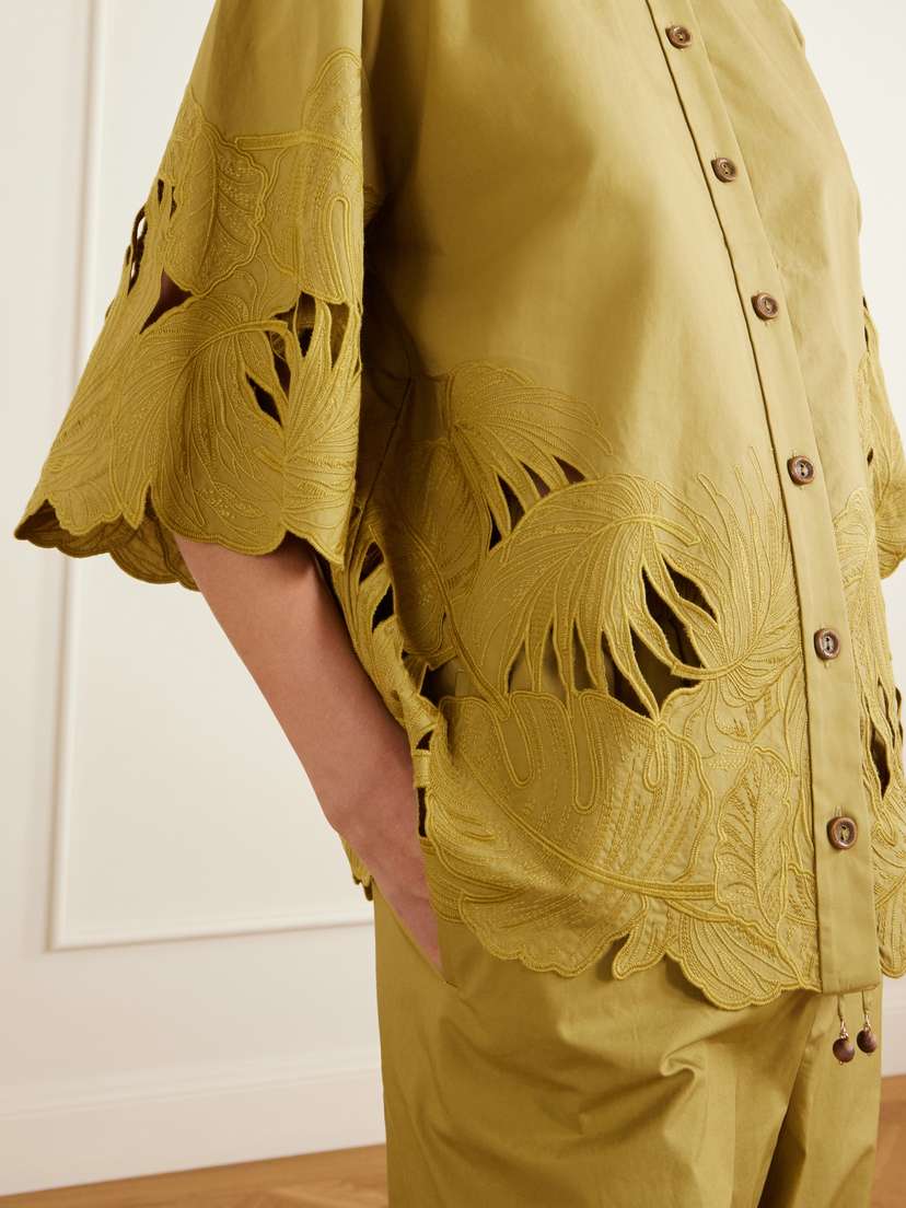 Zimmermann Mahon Embroidered Cotton Shirt | Thumbnail 4