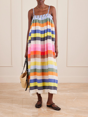  Eda striped cotton-gauze midi dress