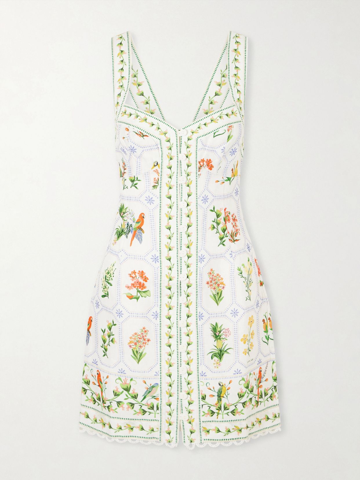 Farm Rio Multicolor Copacabana Beach Euroflax™ Premium Linen Mini Dress