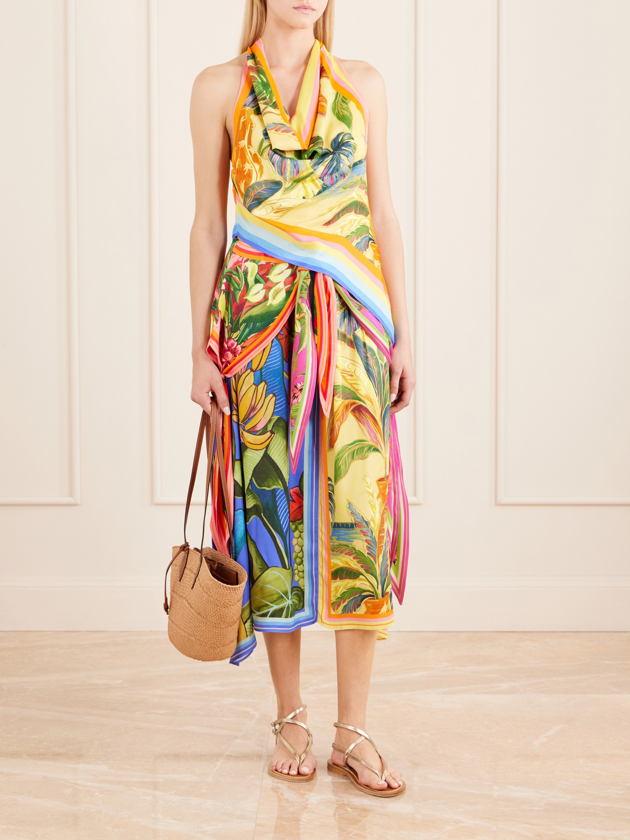 Rainbow Summer Floral-Print Top