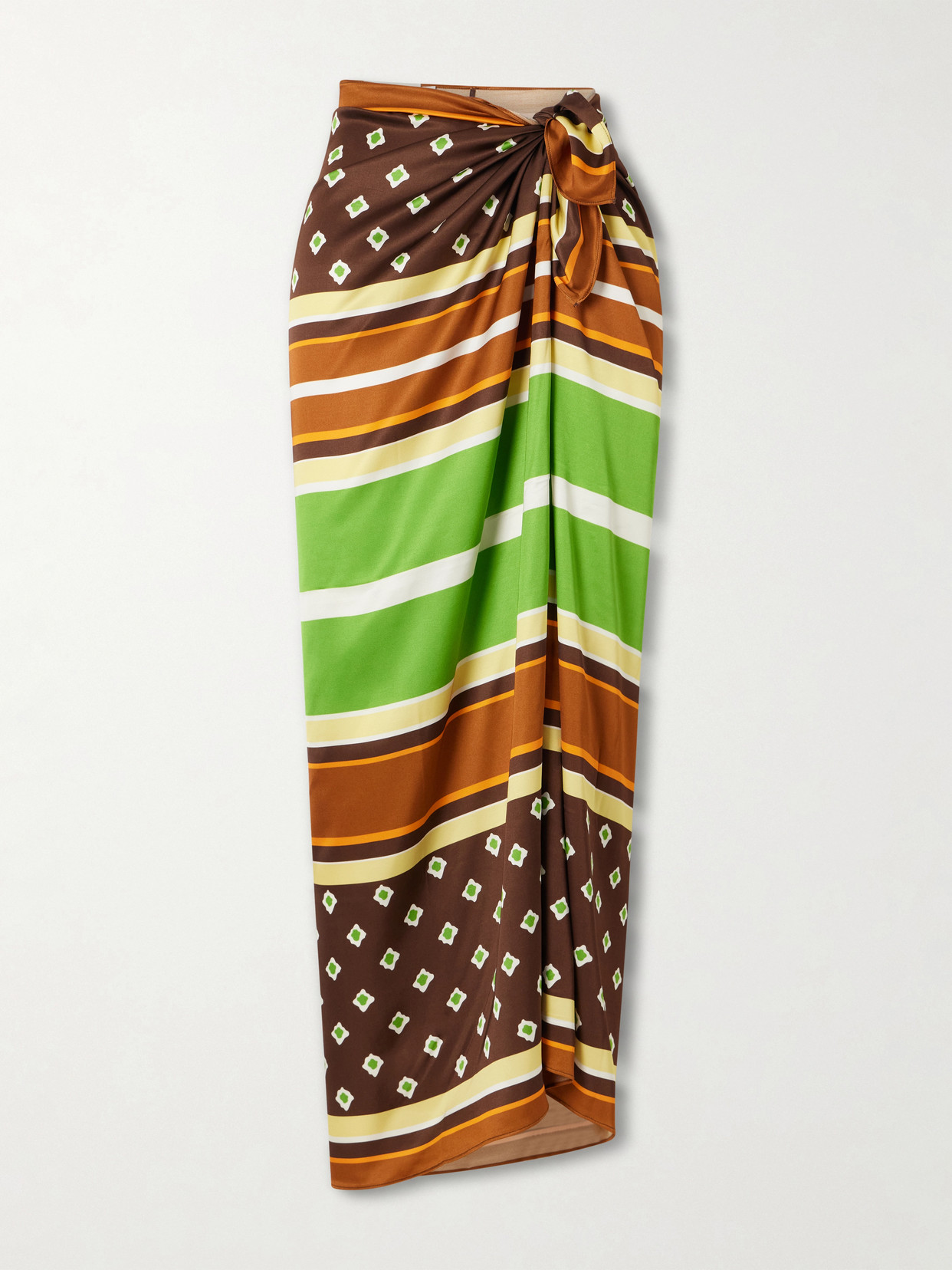 Faithfull Soleil Satin Waist Scarf In Multi