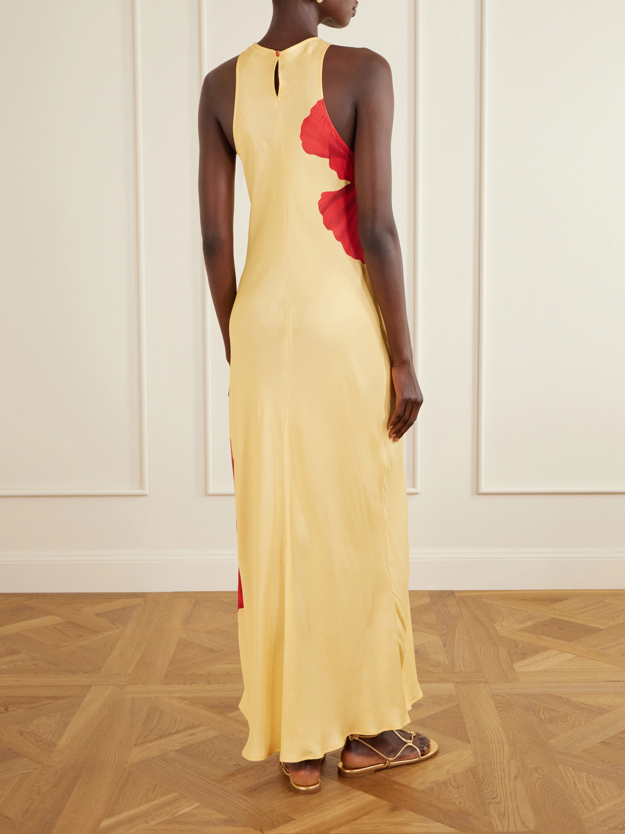 Farm Rio Poppy Flowers Maxi Dress Poppy Flowers Light Yellow In Neutral