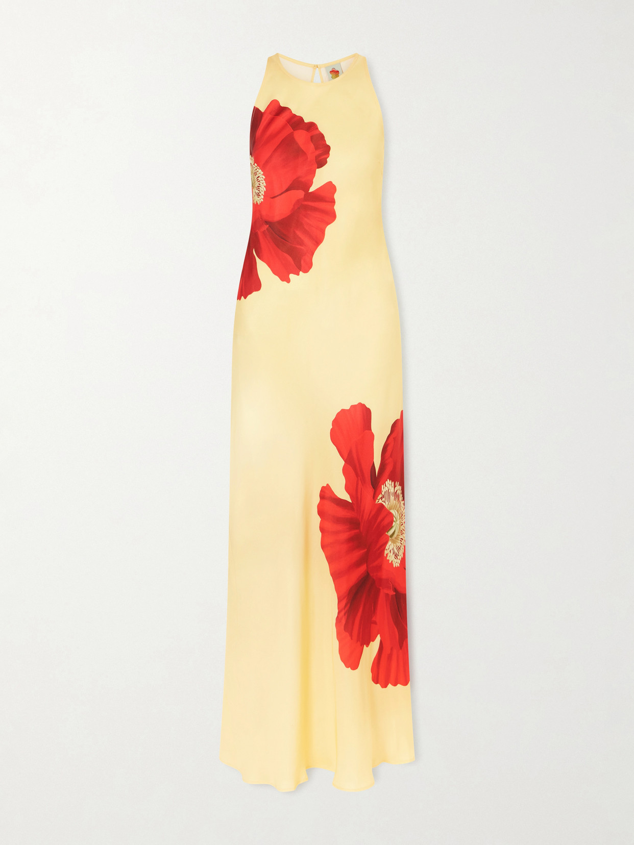 Farm Rio Poppy Flowers Maxi Dress Poppy Flowers Light Yellow In Neutral