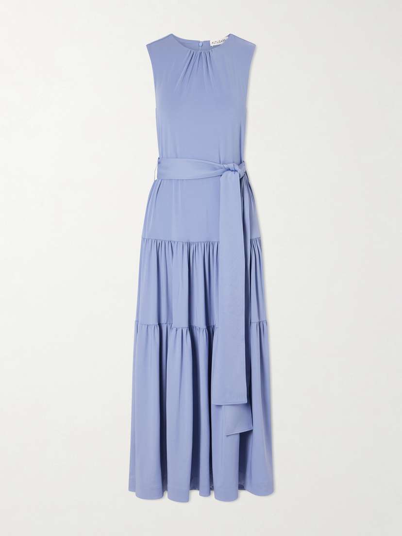 Altuzarra Liza Belted Tiered Gathered Jersey Maxi Dress | Thumbnail 5 Altuzarra Liza Belted Tiered Gathered Jersey Maxi Dress | Thumbnail 5