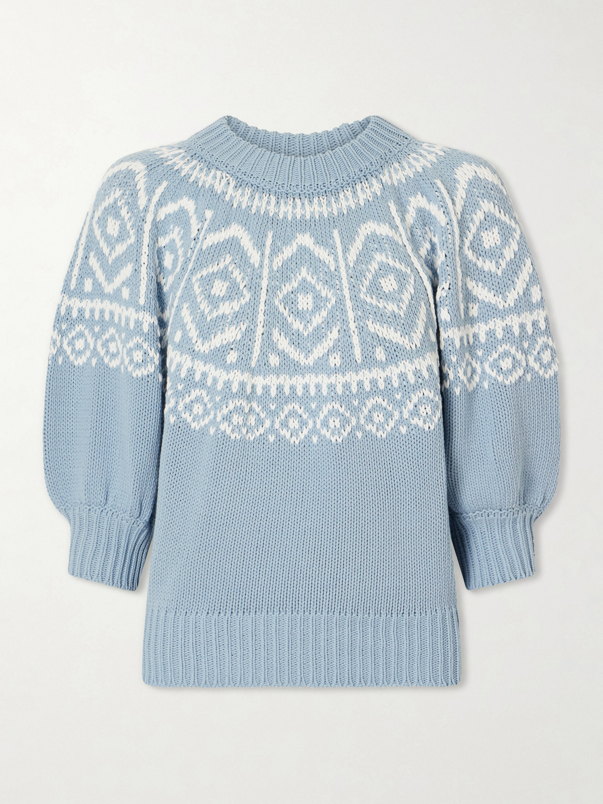 Altuzarra - Howard Cotton-blend Knitted Sweater - Blue