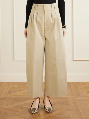 Altuzarra Wilson pleated wide-leg cotton pants