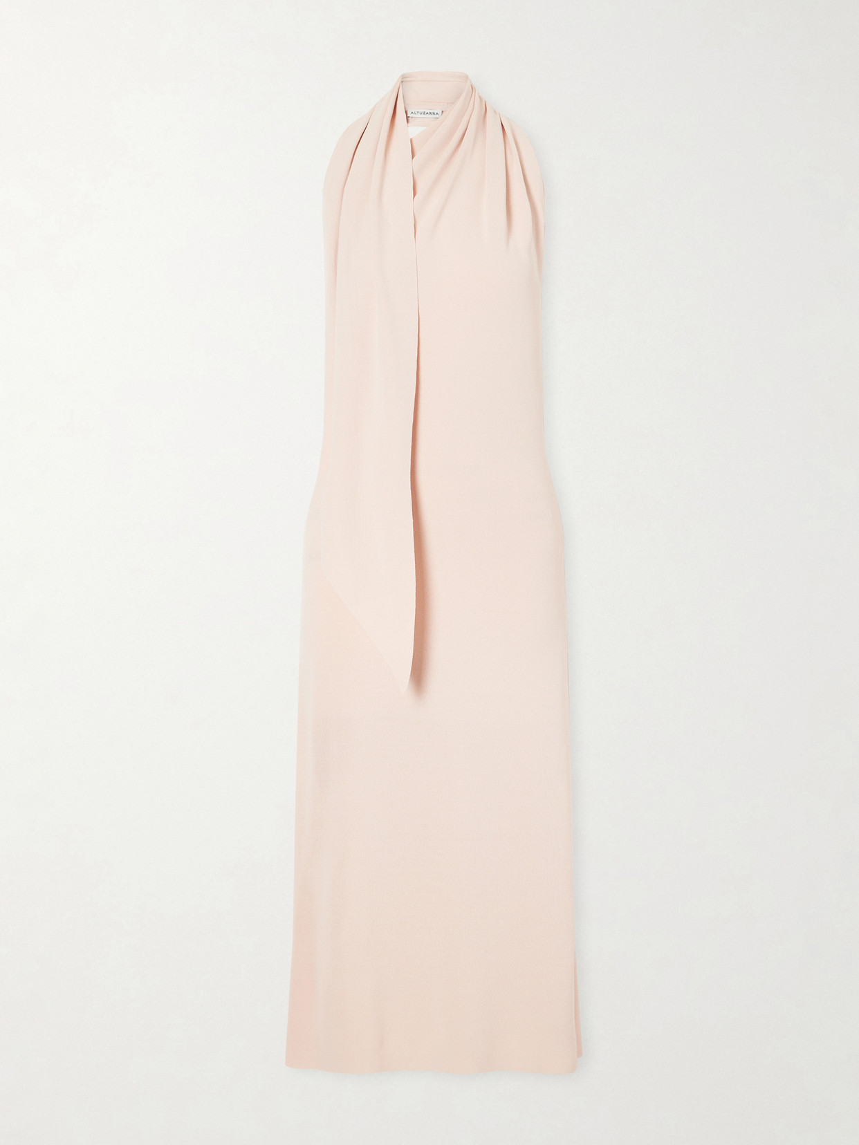 Altuzarra Mitchell Tie-detailed Jersey Midi Dress In Pink