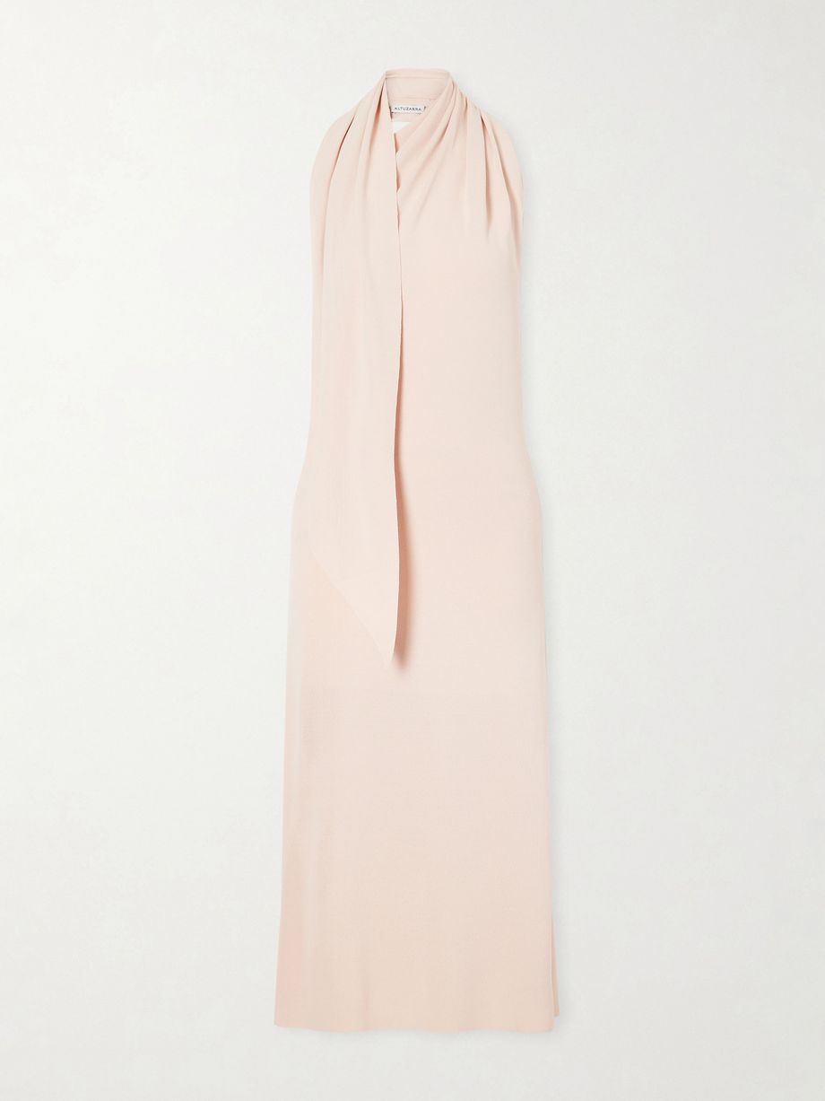 Mitchell tie-detailed jersey midi dress