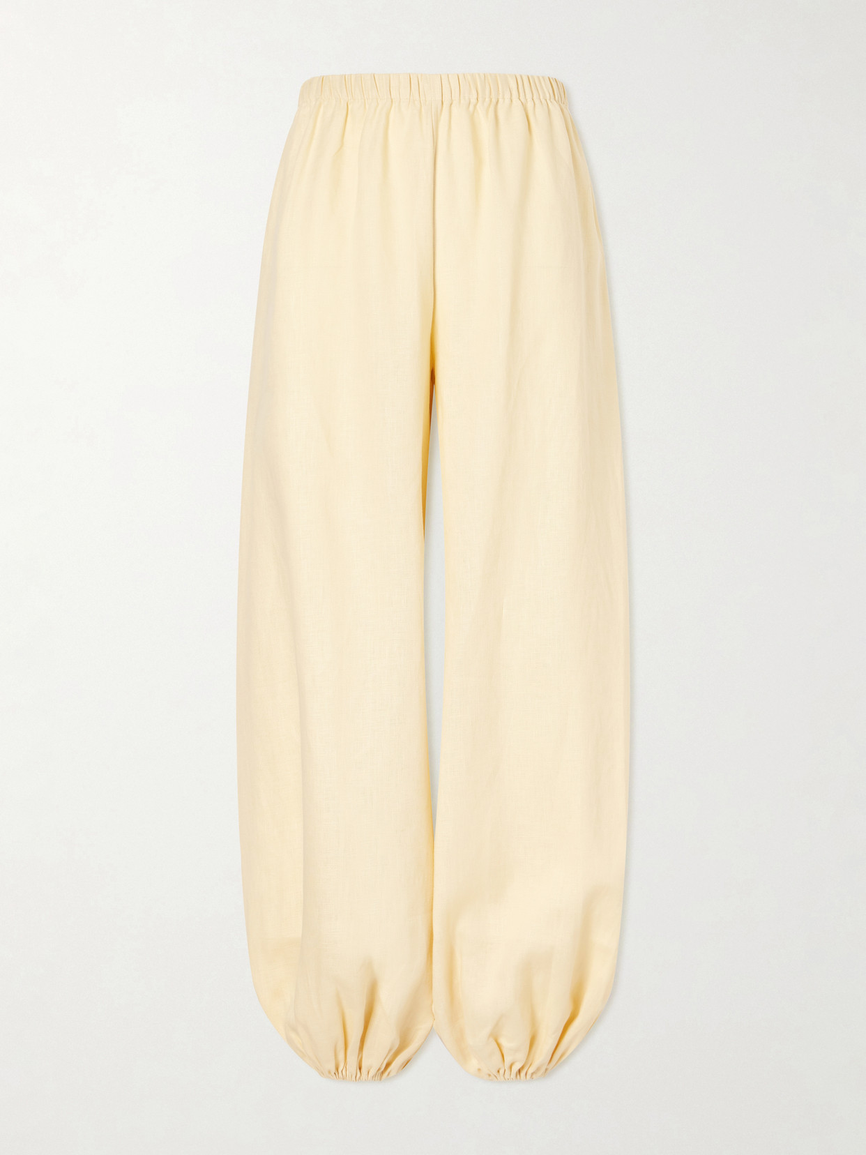 Faithfull Kortez Linen Tapered Pants In Yellow