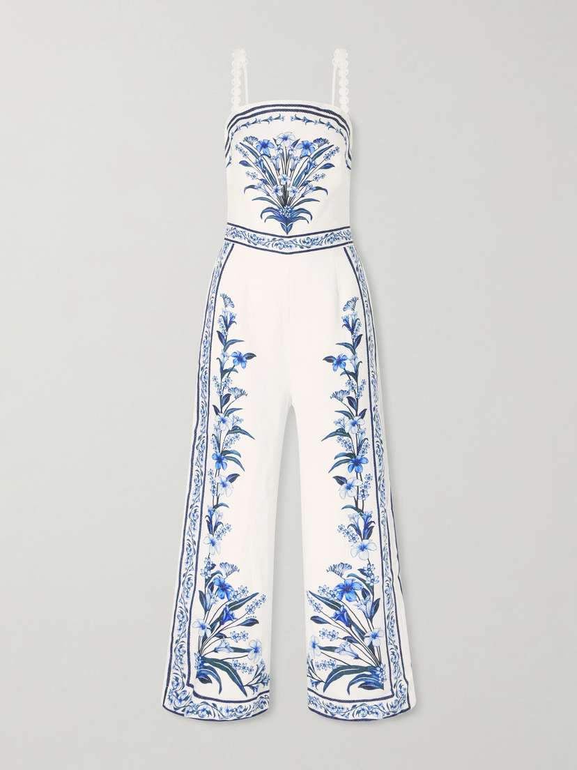 Farm Rio Flowers Arch Printed Linen Jumpsuit | Thumbnail 5