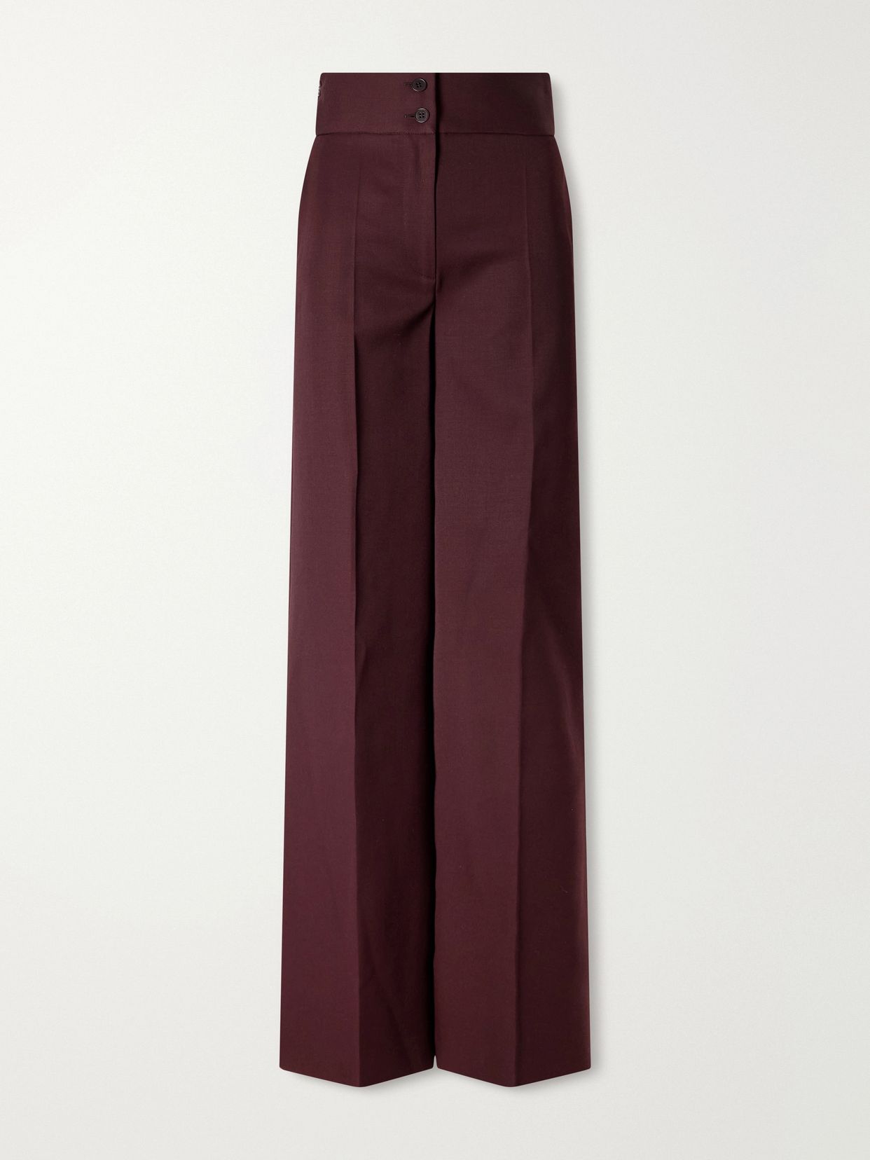 rudy wool straight leg pants