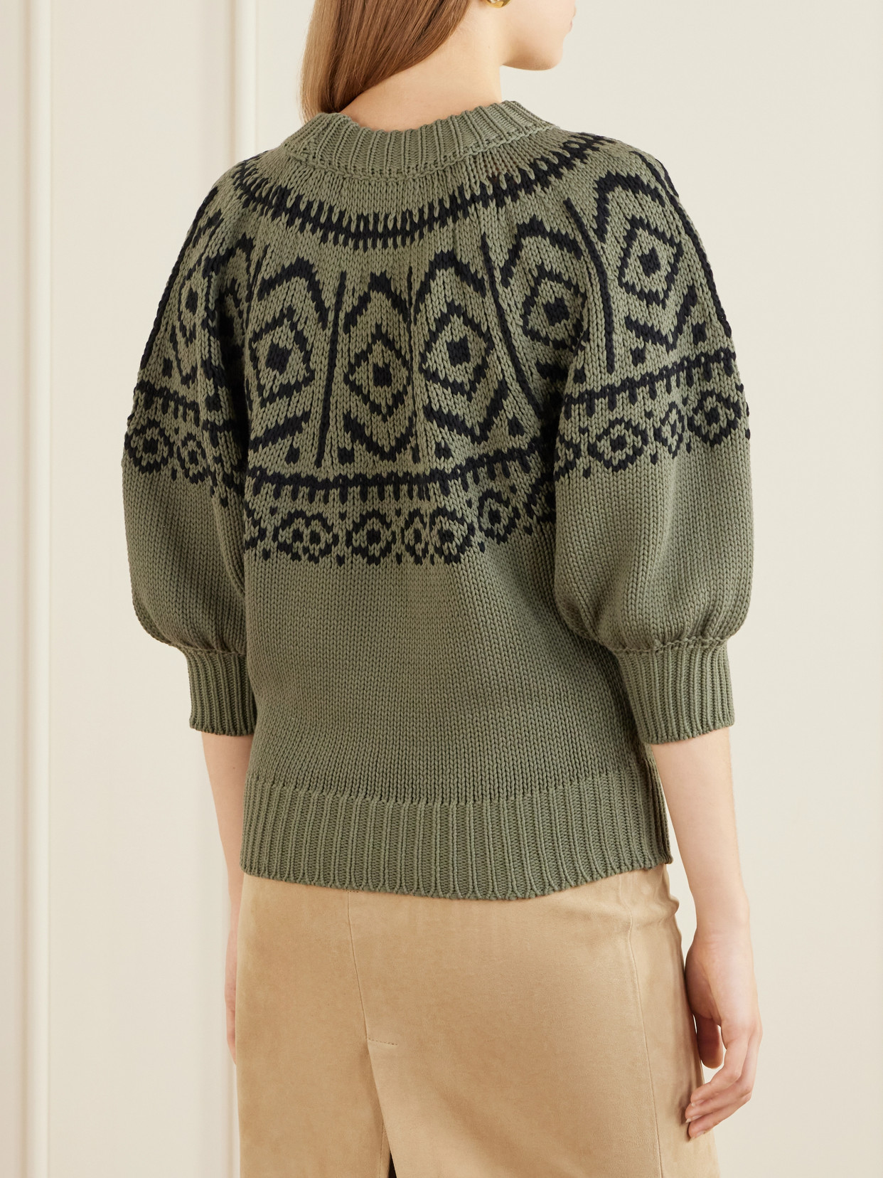 Howard Intarsia-Knit Cotton-Blend Sweater