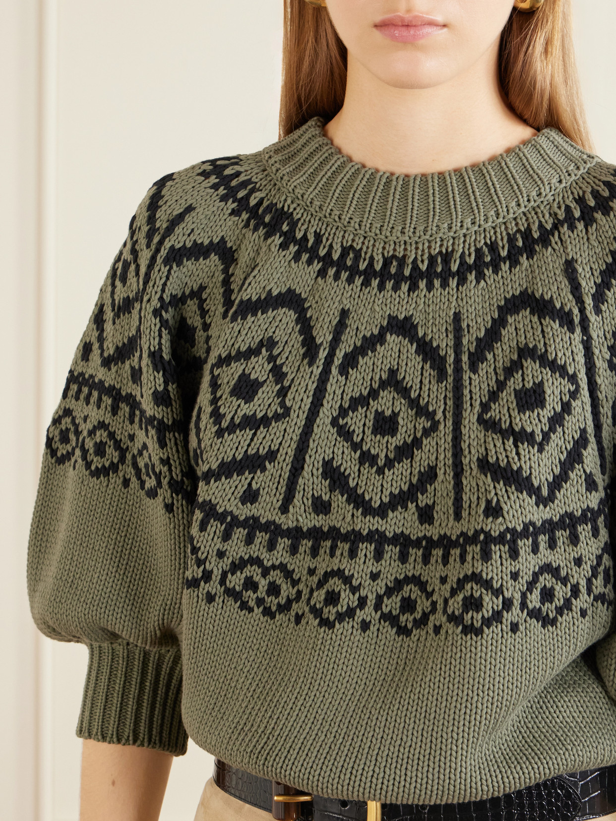 Howard Intarsia-Knit Cotton-Blend Sweater