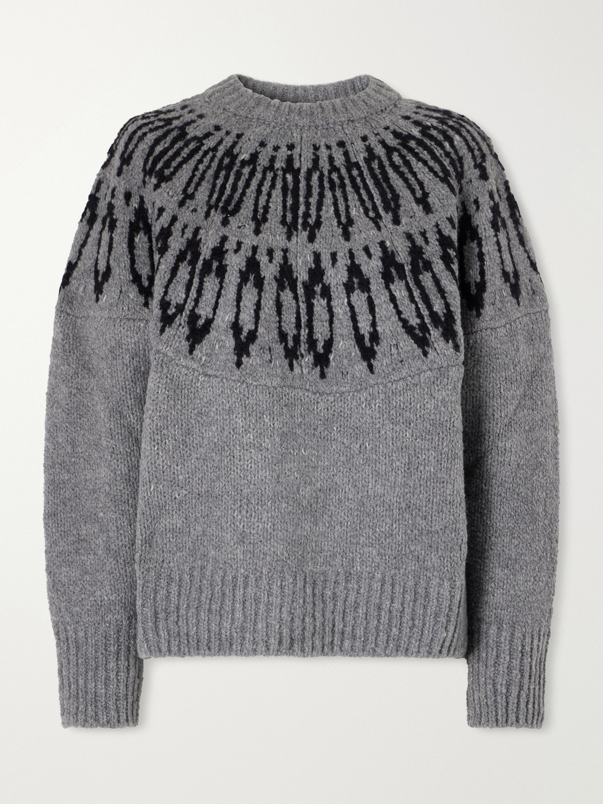 Altuzarra Coleman Intarsia-knitted Wool Sweater In Gray