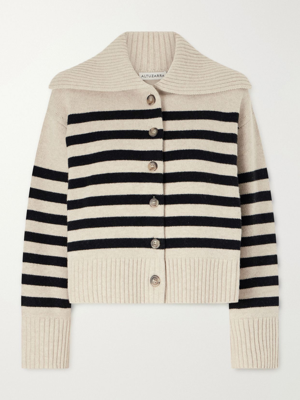 rainger striped wool blend cardigan