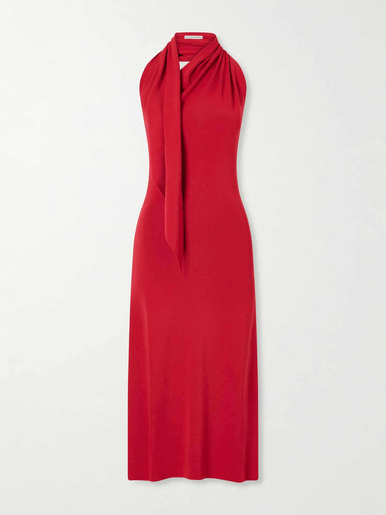 Altuzarra Mitchell Jersey Midi Dress In Red
