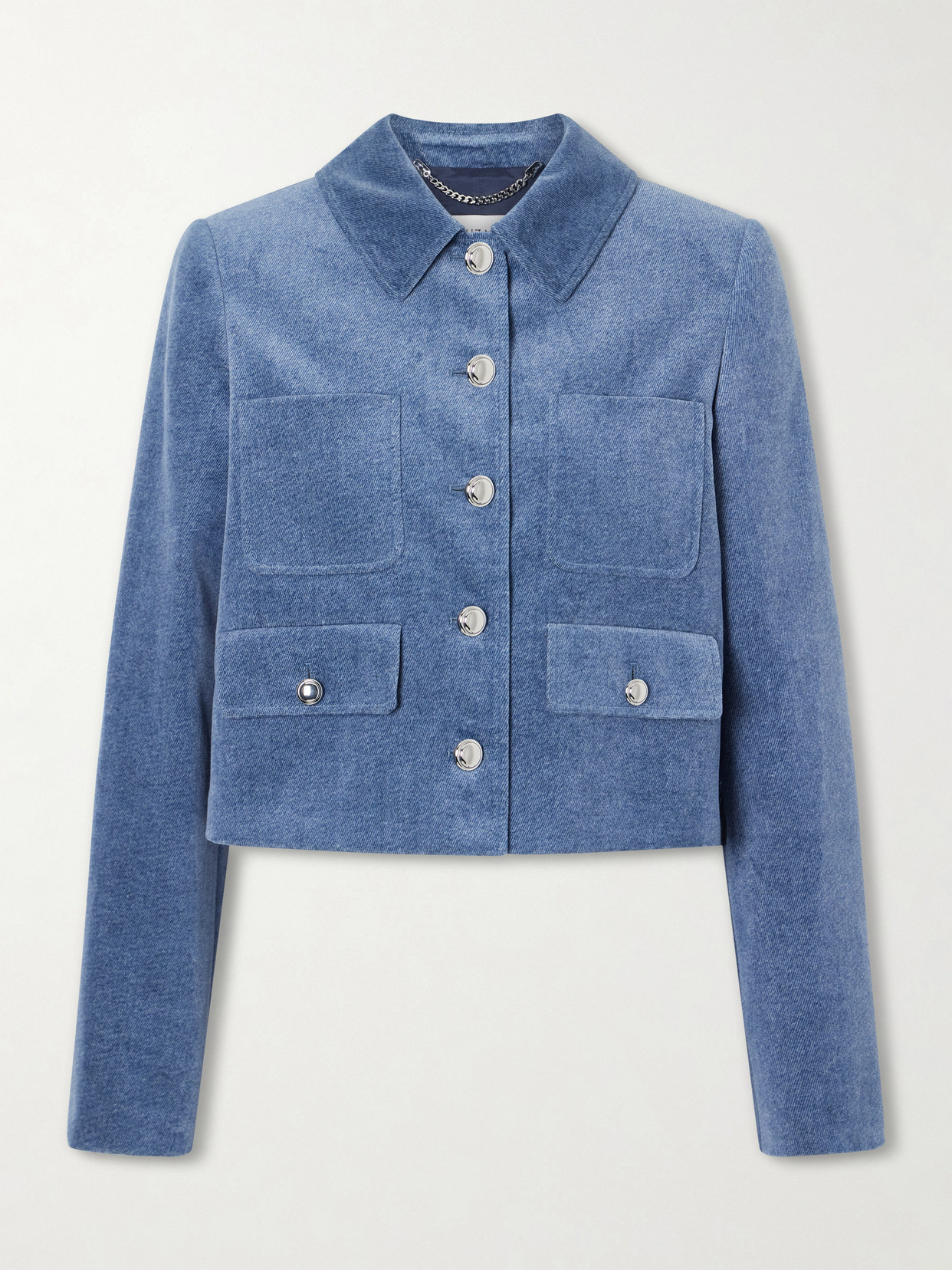 Altuzarra Astley Cotton Velvet Jacket In Blue