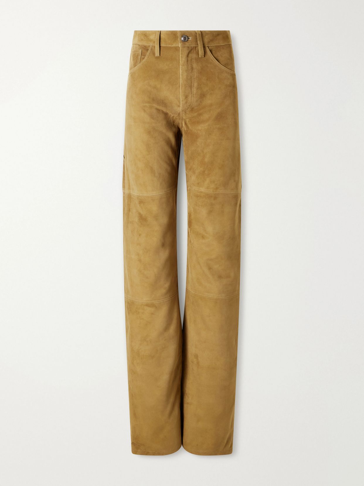 mills suede straight leg pants