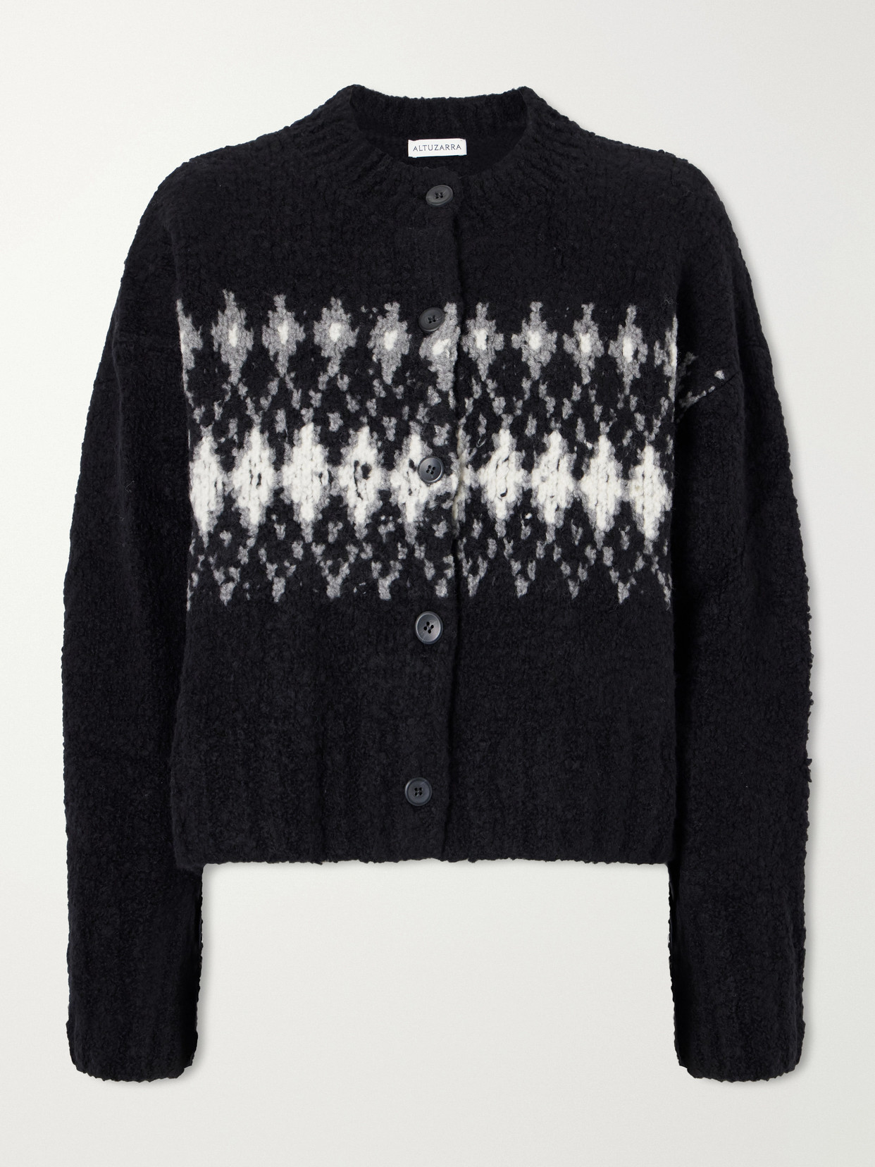 Altuzarra Haven Knitted Wool Cardigan In Black