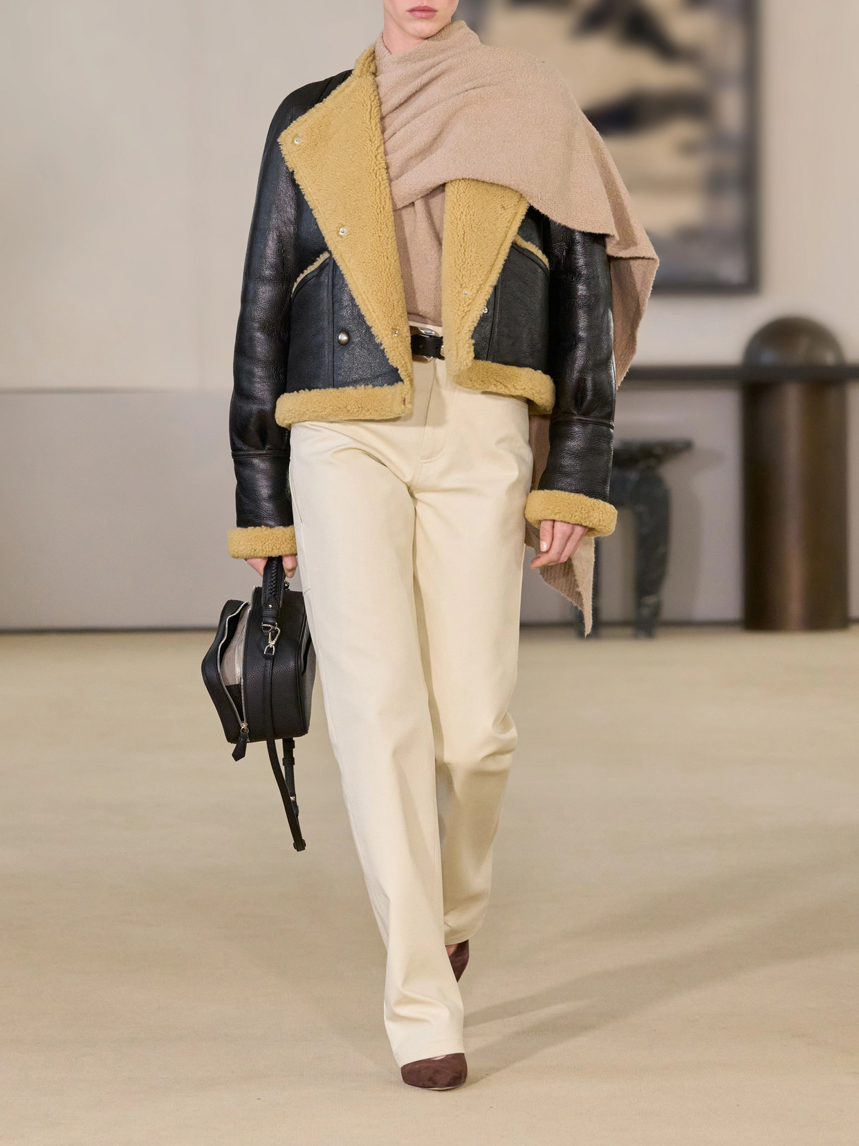 Kenny Shearling-Trimmed Coat