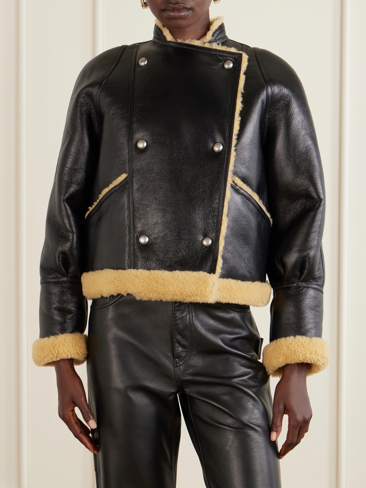 Kenny Shearling-Trimmed Coat