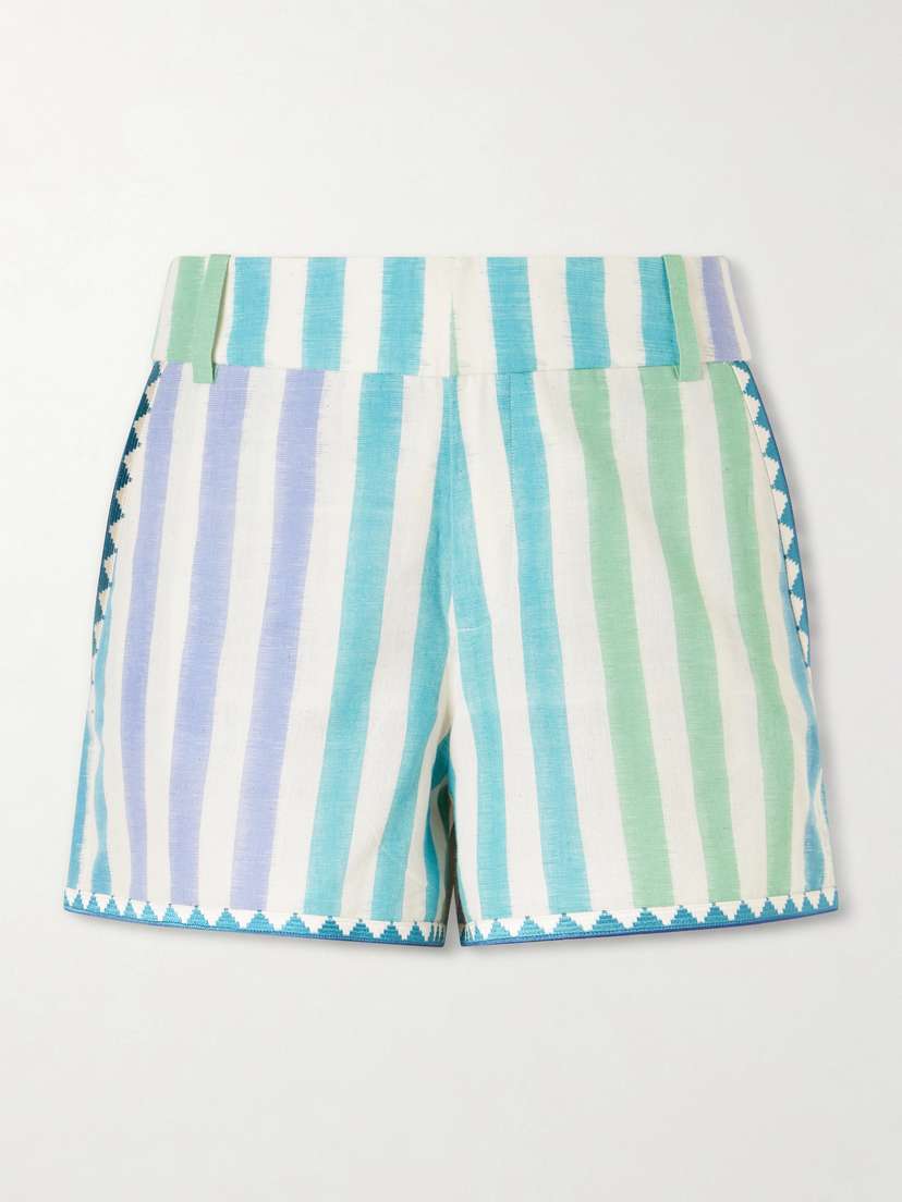 Emporio Sirenuse Ikat Striped Cotton Shorts | Thumbnail 6 Emporio Sirenuse Ikat Striped Cotton Shorts | Thumbnail 6