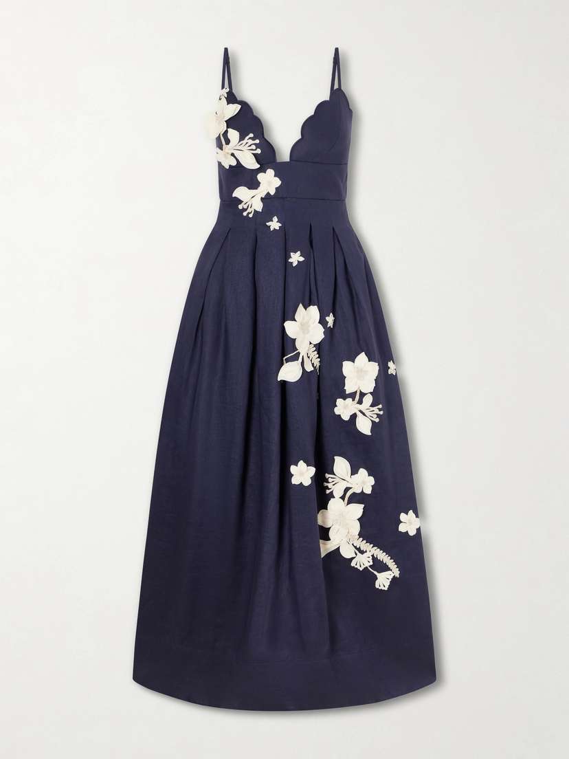 Agua by Agua Bendita Sula Cauca Linen-floral Maxi Dress