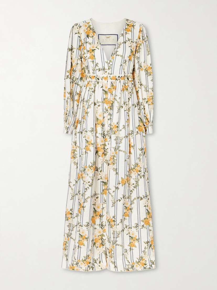 Agua by Agua Bendita Frambuesa Valle Linen Dress