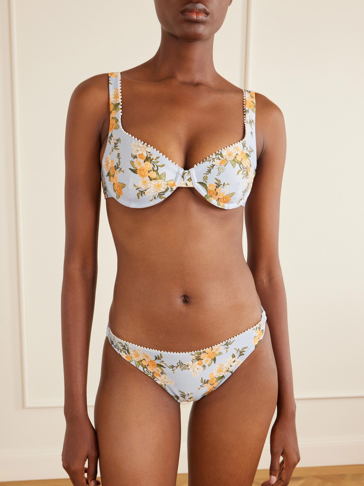 Agua By Agua Bendita Promesa Valle Floral-print Bikini Briefs In Multi