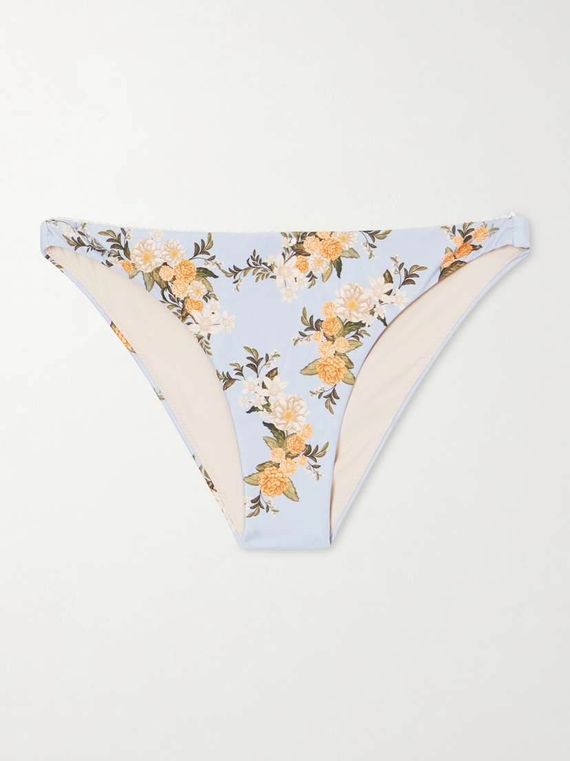 Agua by Agua Bendita Promesa Valle Floral-print Bikini Briefs