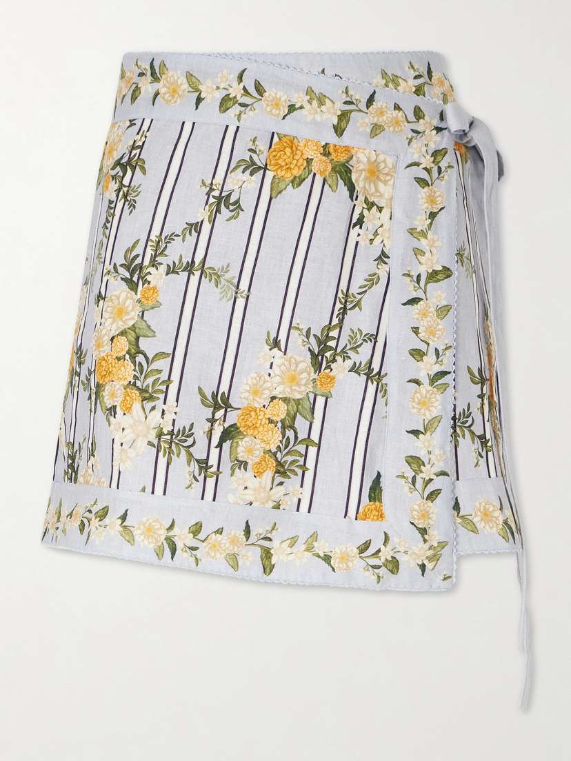 Agua by Agua Bendita Luna Valle Printed Linen Pareo