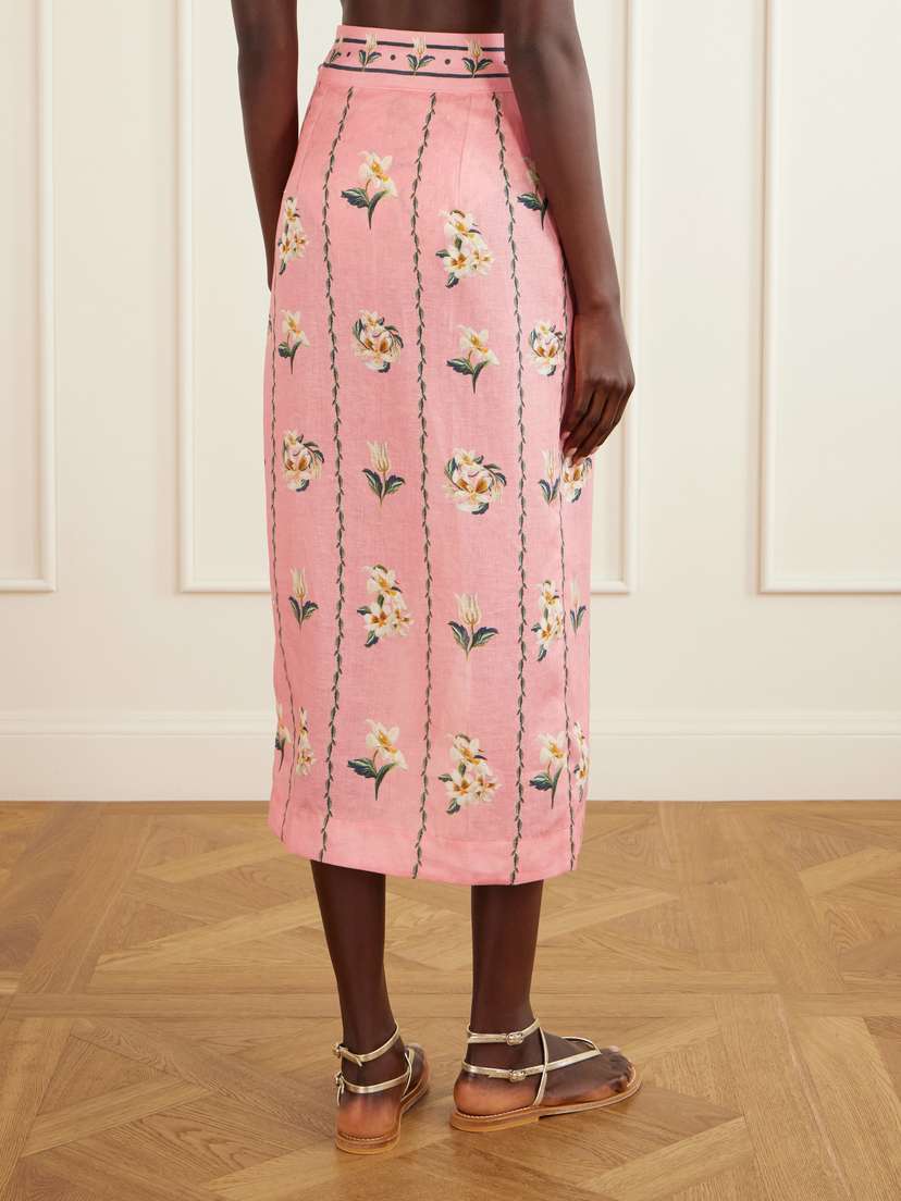 Agua by Agua Bendita Tierra Promessa Floral-print Linen Pareo | Thumbnail 4