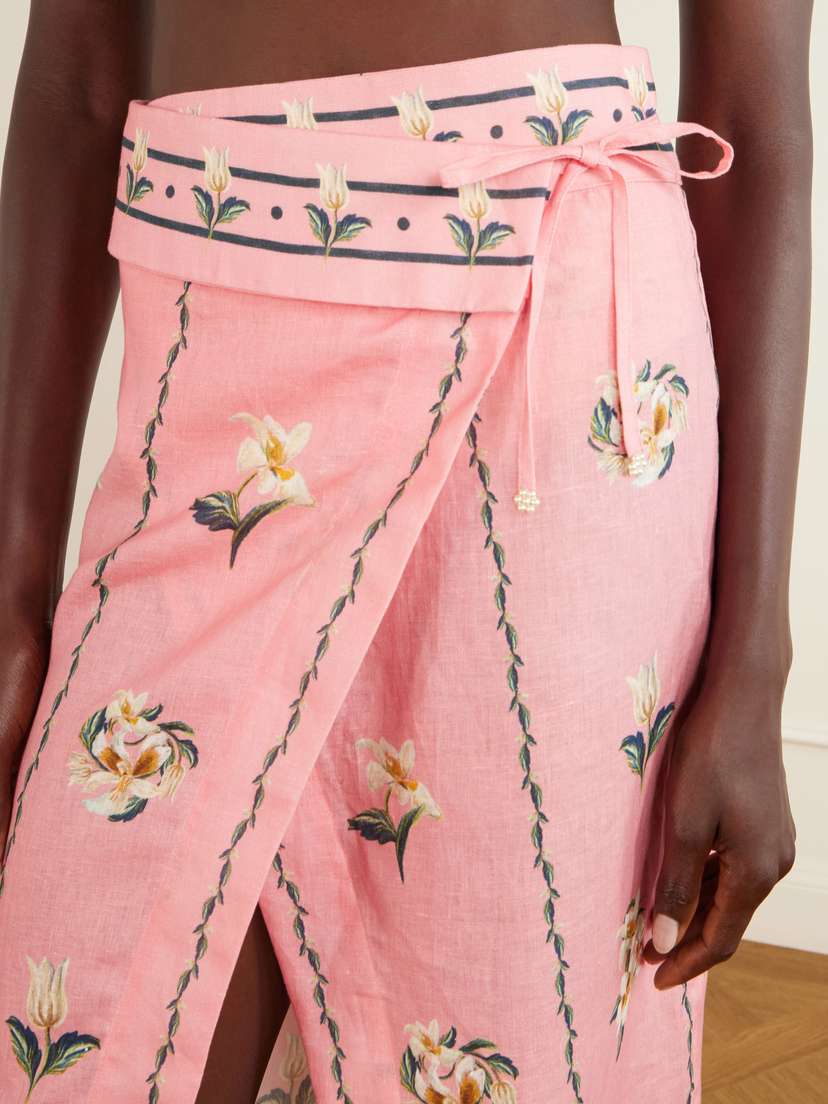 Agua by Agua Bendita Tierra Promessa Floral-print Linen Pareo | Thumbnail 5