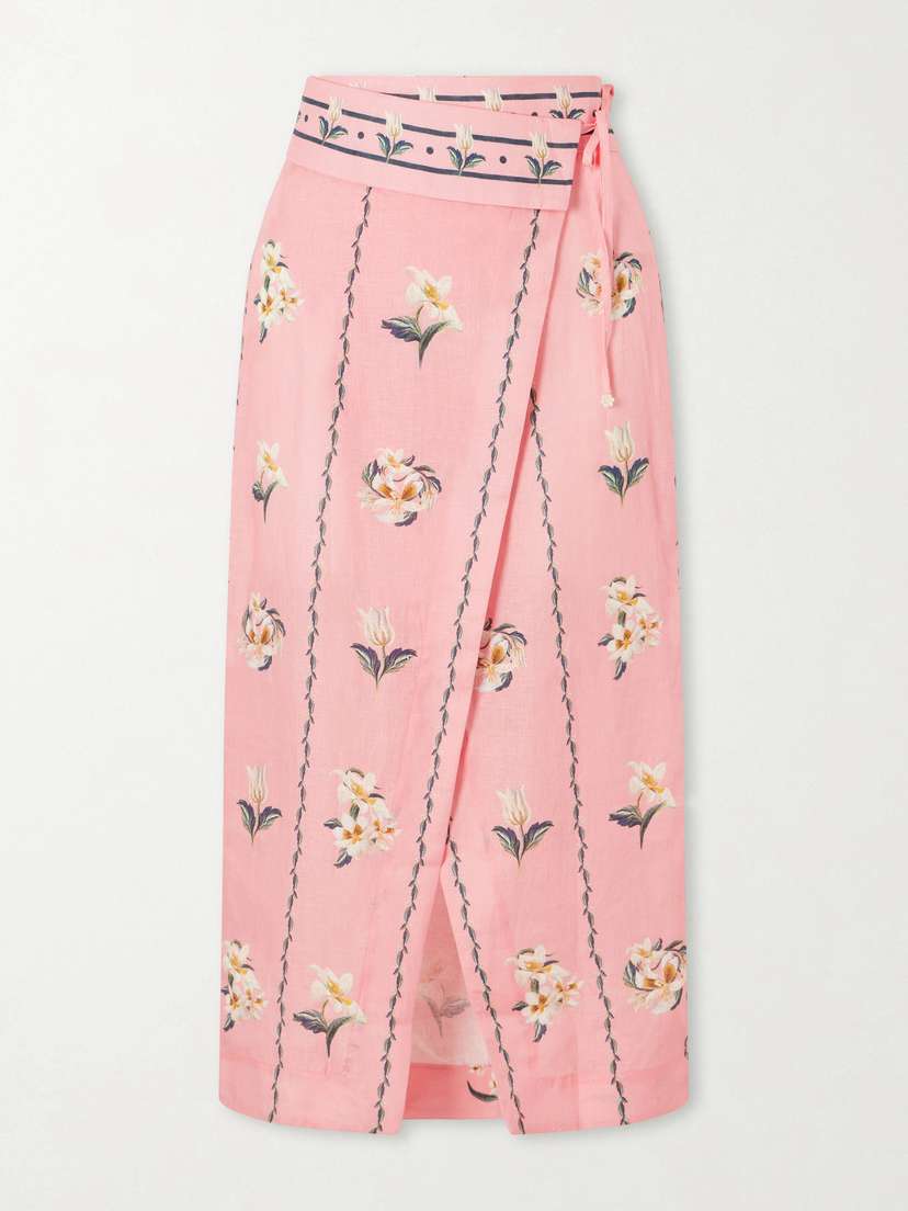 Agua by Agua Bendita Tierra Promessa Floral-print Linen Pareo