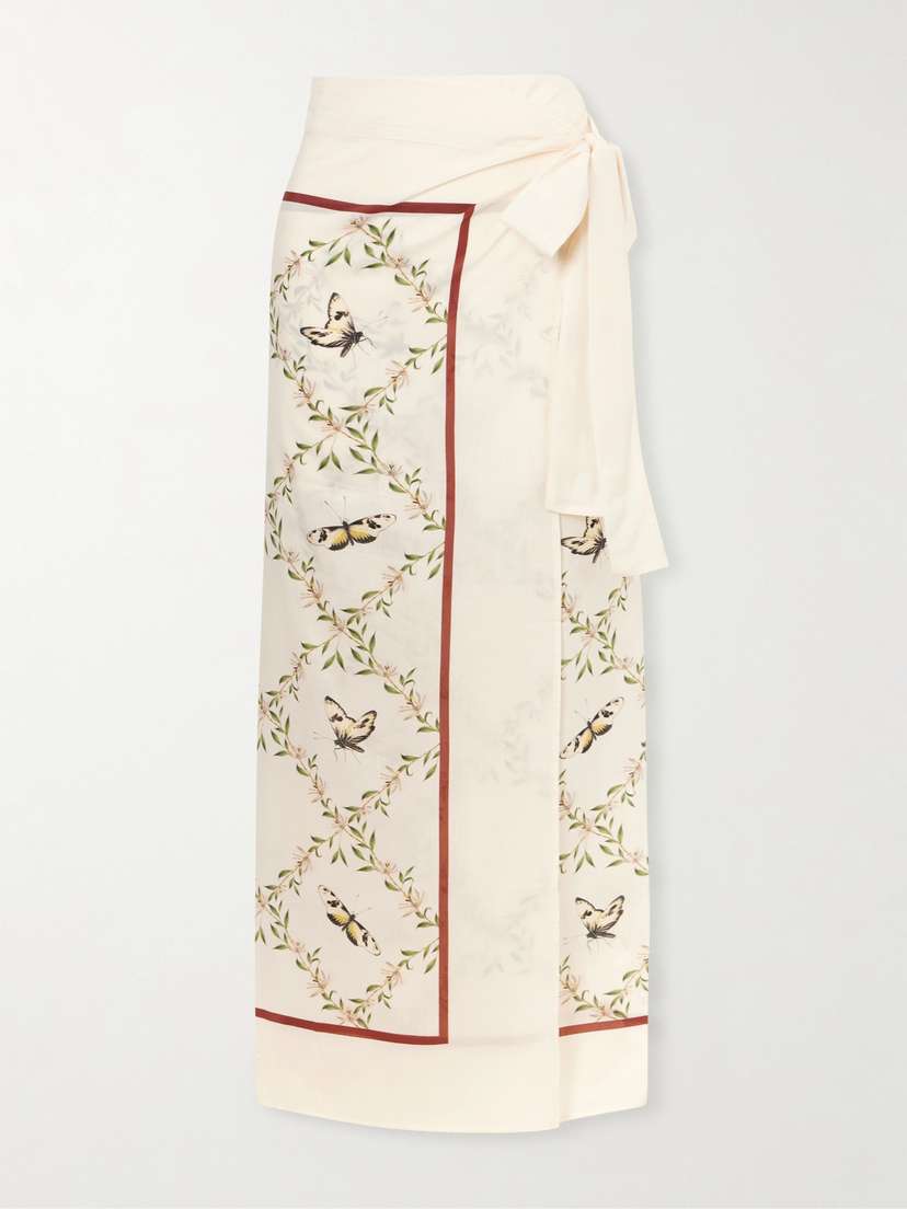 Agua by Agua Bendita Floral-print Wrap Cotton And Silk-blend Coverup