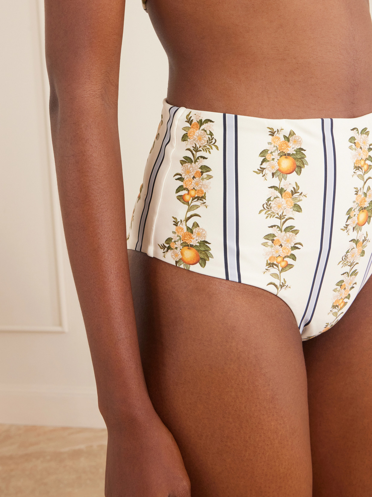 Agua By Agua Bendita Magenta Valle Printed Stretch Recycled Bikini Briefs In Multi