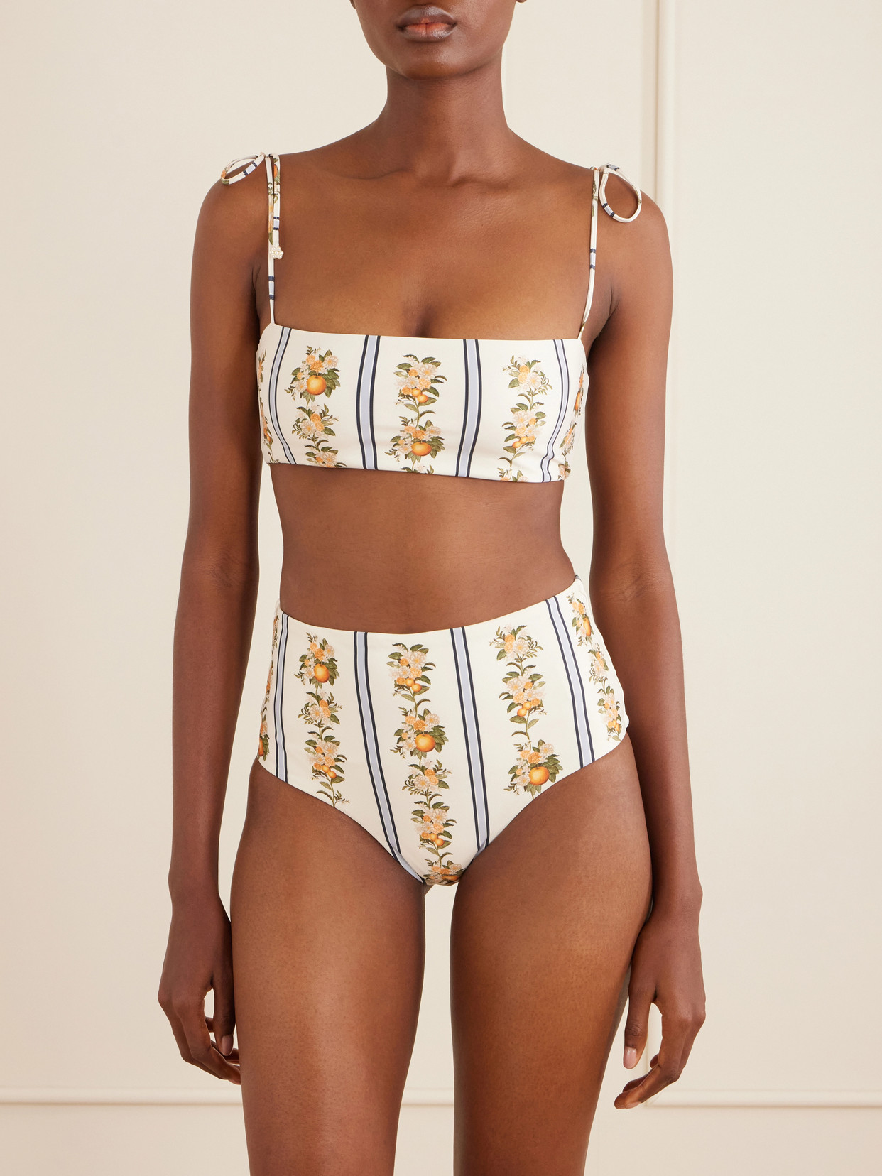 Agua By Agua Bendita Magenta Valle Printed Stretch Recycled Bikini Briefs In Multi