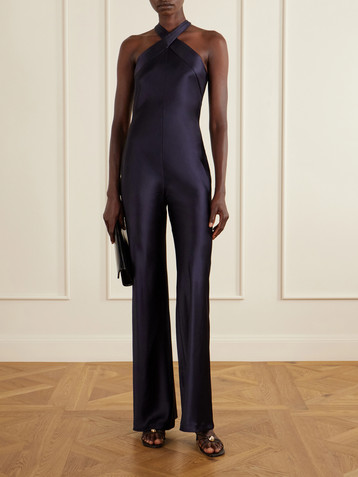Galvan Eve satin jumpsuit