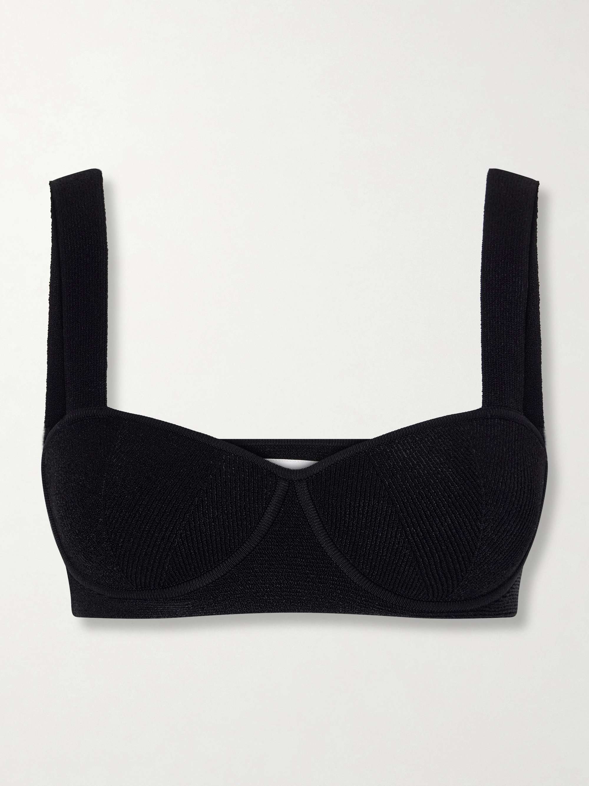 GALVAN NYX cropped stretch-knit top