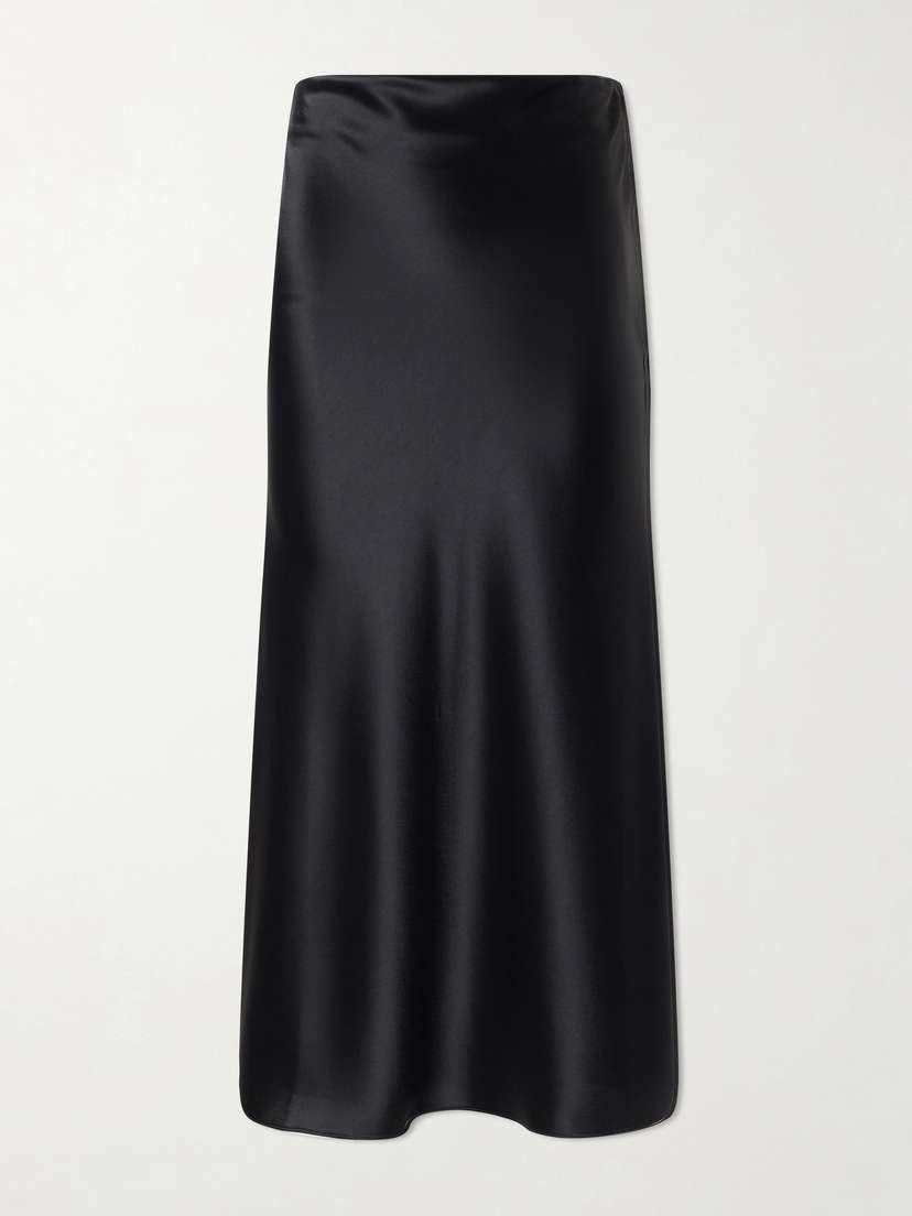 Galvan Valetta Satin Midi Skirt