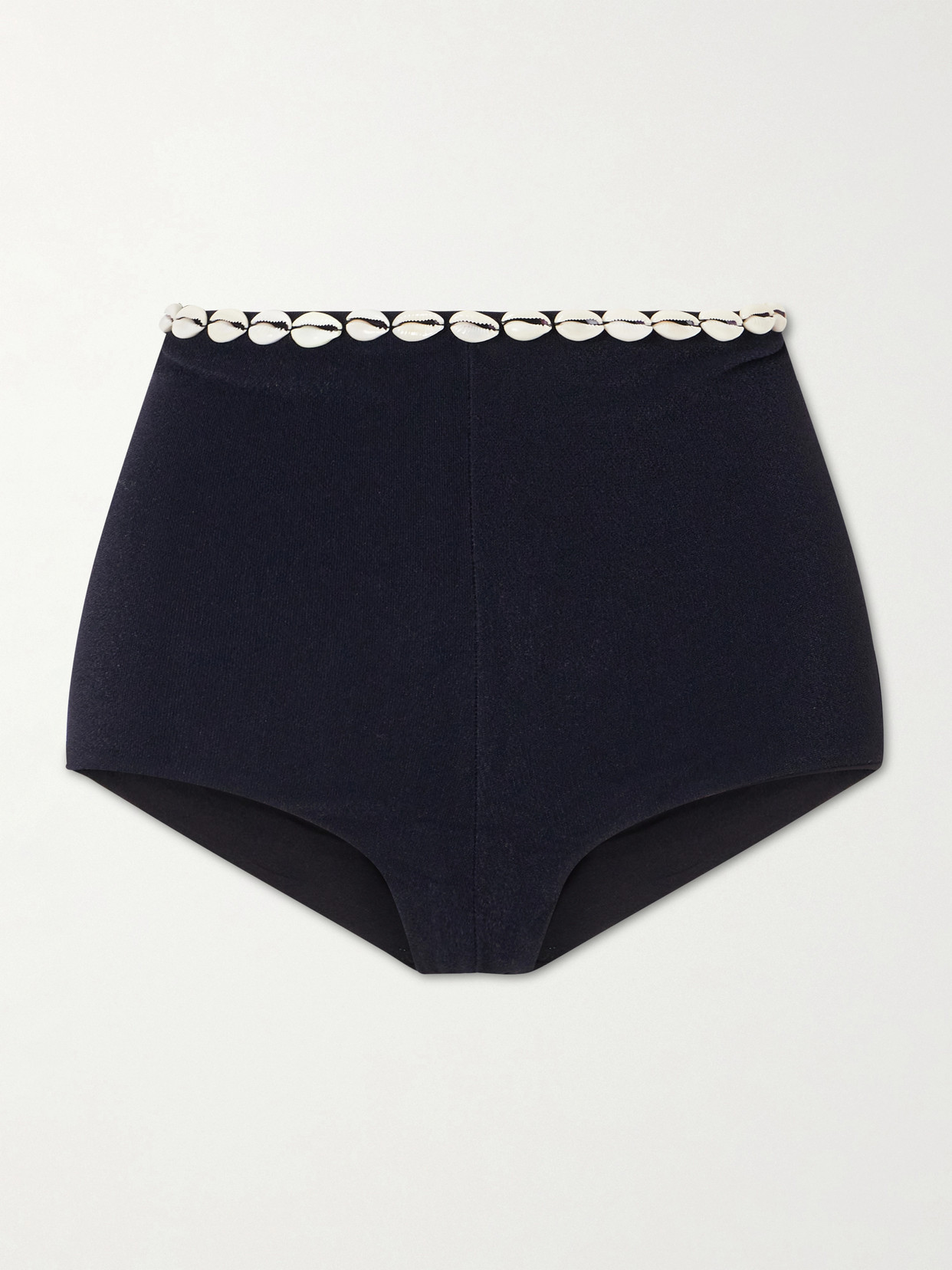 Sara Cristina Embellished Jersey Bikini Bottoms In Black