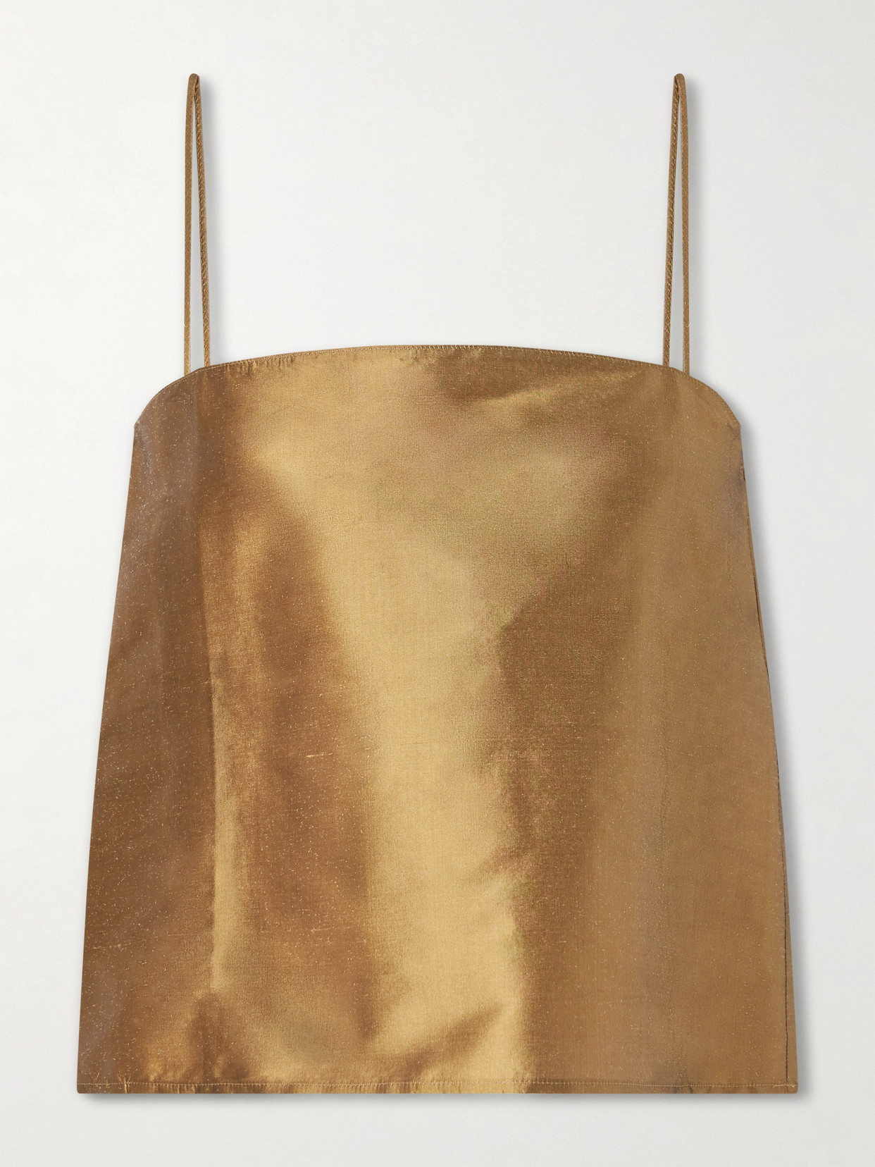 Sara Cristina Ola Silk Top In Gold