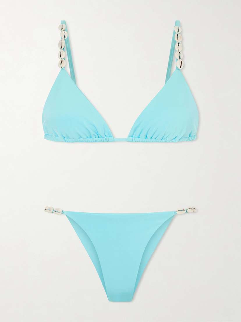 SARA CRISTINA Cowries Embellished Bikini